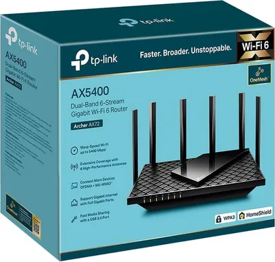 Produktbild von TP-LINK Archer AX72 - Wi-Fi 6 (802.11ax) - Dual-Band (2,4 GHz/5 GHz) - Eingebauter Ethernet-Anschlus