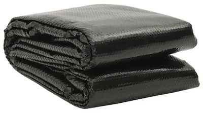 Image de Couverture solaire pour piscine, bâche solaire, couverture thermique, film solaire pour piscines équipées d'un système de chauffage. Chauffage solaire rectangulaire en film PE noir, dimensions : 260 x 160 cm, épaisseur : 11 mm