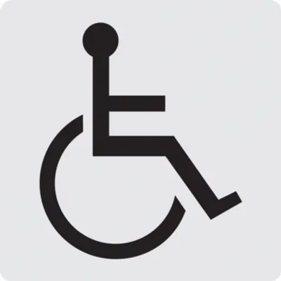 Produktbild von Dreifke® WC-Schild, Rollstuhl, Piktogramm, 60 x 60 mm, Alu glatt 1 Stk.