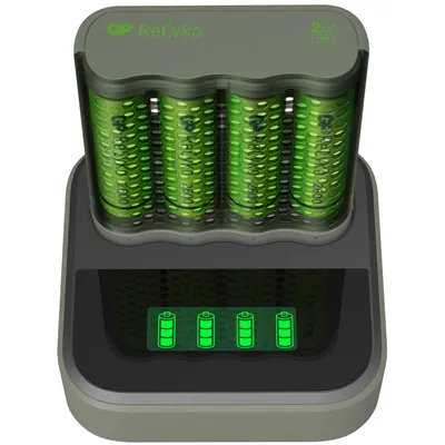 Obrázek produktu pro GP Batteries 130M451CD270AAC4 GP ReCyko M4D45 4-fach LCD 4Port Docking St. + 4x AA NiMh 2600mAh