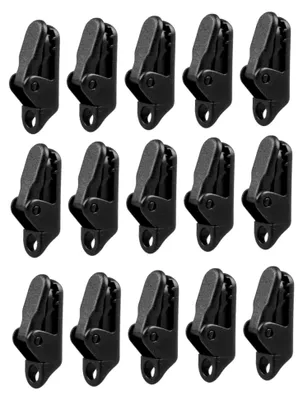 Produktbild von 15 Stück Campingzeltclips aus Kunststoff zur winddichten Befestigung von Zelten für Outdoor-Planen und Markisen, stabile Halterung für Camping, Wandern und den Einsatz im Freien
