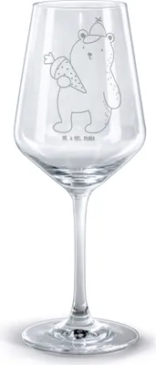 Produktbild von Mr. & Mrs. Panda Weinglas Bär Schultüte - Transparent - Geschenk, Einschulung, Rotweinglas mit Gravur, graviert, Teddy, Kelch, Erster Schultag, wein glas, Schulbeginn