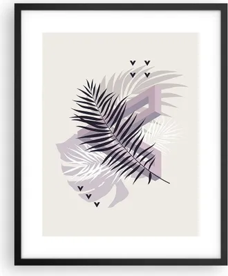 Produktbild von Gerahmtes Poster - Schwarzer Rahmen - Grafiken Blatt Buntstift - 40x50 cm - Wand Bild - Wanddeko - Wandbilder - Kunstposter - Wandposter - Bilderrahmen - Bilder - Kunstdruck - P2BPA40x50-4455