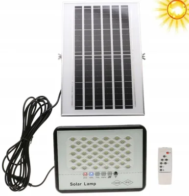 Zdjęcie produktu dla HALOGEN Lampa SOLARNA LED 100W Uliczna Pilot CZUJNIK Zmierzchu 5206