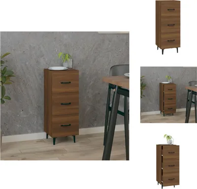 Produktbild von vidaXL Sideboard Braun Eichen-Optik 34,5x34x90 cm Holzwerkstoff -  Sideboards