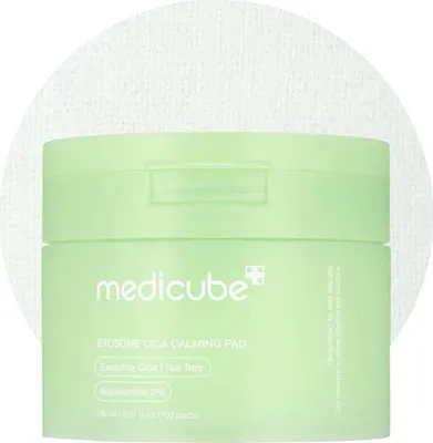 Produktbild von Medicube Beruhigende und feuchtigkeitsspendende Toning Pads für empfindliche und problematische Haut Exosome Cica (Calming Pad) 100 Stück