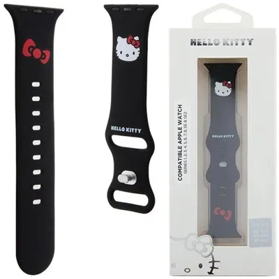 Produktbild von Hello Kitty Apple Watch Band für 38 / 40 / 41mm Silikon mit Kitty Head Muster