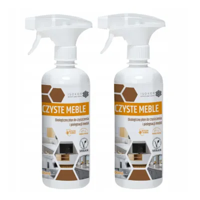 Produktbild von ISOKOR | Clean Furniture | 2×500 ml | Natürlicher Möbelreiniger & Pflegespray | Vegan, streifenfrei & biologisch abbaubar