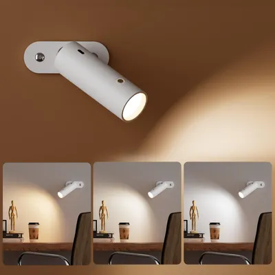 Produktbild von LED Schreibtischlampe dimmbar 360° verstellbar 3 Helligkeitsstufen EMKE Weiß