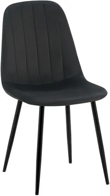 Produktbild von CLP Esszimmerstuhl Baxter Samtbezug gepolstert mit Rückenlehne bis 150 kg schwarz