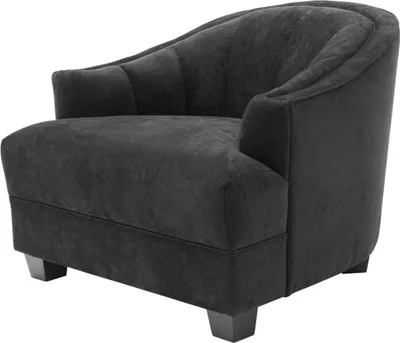 Produktbild von Casa Padrino Wohnzimmer Sessel in schwarz 93 x 90 x H. 75 cm - Luxus Möbel