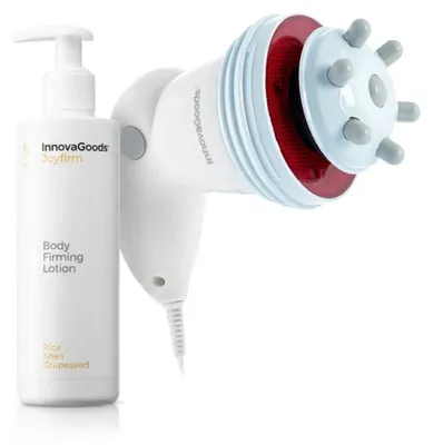 Zdjęcie produktu dla Urządzenie do masażu wibracyjnego przeciwcellulitowego z funkcją podczerwieni 5 w 1 oraz balsamem ujędrniającym do ciała InnovaGoods