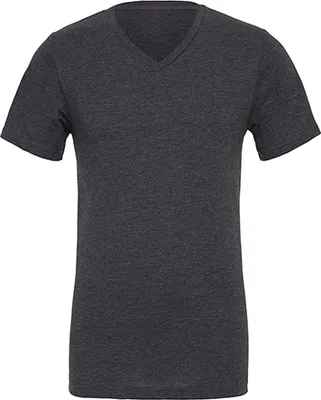 Produktbild von Canvas Uni Heather CVC Short Sleeve V-Neck Tee