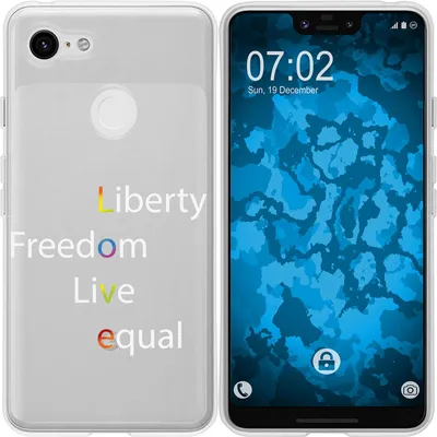 Produktbild von PhoneNatic Case kompatibel mit Google Pixel 3 XL Silikon-Hülle pride Wörter M2