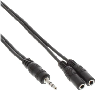 Produktbild von InLine® Klinken Y-Kabel, 3,5mm Klinke ST an 2x 3,5mm Klinke BU, Stereo, 1,8m