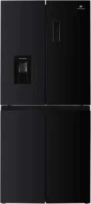 Produktbild von Continental Edison CERA4D4644-türiger Kühlschrank mit Wasserspender – 464 l – Total No Frost – B 79 cm x H 180 cm – Schwarz –