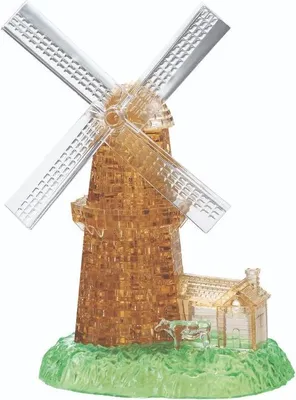 Produktbild von HCM KINZEL 3D Kristallpuzzle Windmühle 64 Teile