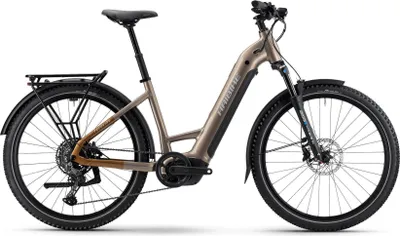 Produktbild von Haibike TREKKING 6.5 toffee/sand/silver glänzend 27,5" 600 Wh Wave E-Tourenbike in Bronze