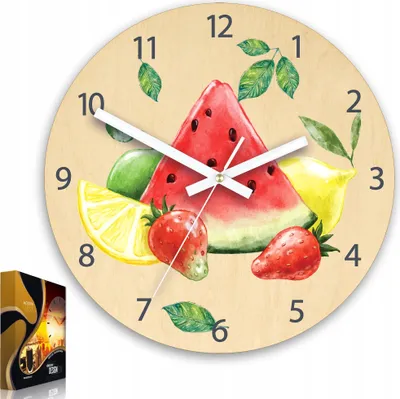 Produktbild von ModernClock, Wanduhr, Wanduhr für Kinder, stille Wanduhr Watermelon, 30cm