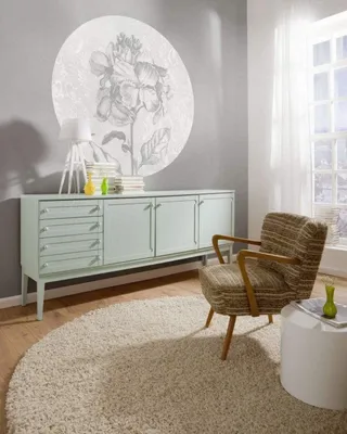 Zdjęcie produktu dla Komar tapeta flizelinowa okrągła i samoprzylepna "Barokowe piękno" - rozmiar: 125 x 125 cm (szerokość x wysokość) - 1 szt