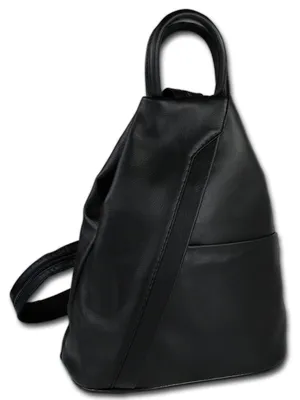 Imagen del producto de Mochila negra para mujer, bolso de cuero de la marca Toscanto, modelo D3OTT604RS