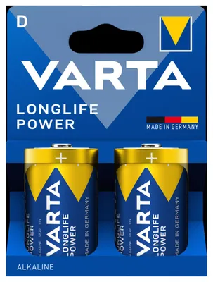 Immagine prodotto di Batterie alcaline VARTA Longlife Power D LR20, 1,5V – confezione da 2 pezzi