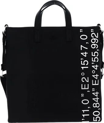 Produktbild von LACOSTE Schultertasche Handtasche S Shopping Bag Noir Blanc schwarz