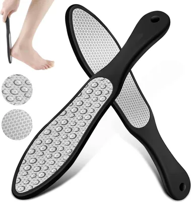 Produktbild von Hornhauthobel Fußpflege Hornhautfeile für Pediküre - Doppelseitig, ergonomischer Griff, wasserdicht, rostfrei, schnelle Reinigung