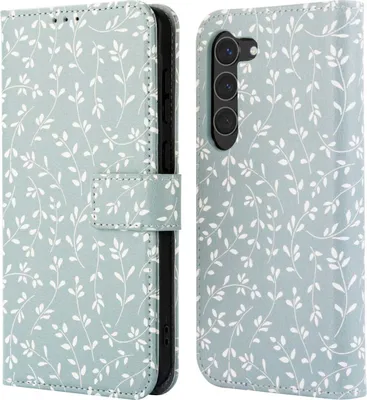 Immagine prodotto di Custodia a libro imoshion Design Samsung Galaxy S23 - Smoke Green Flowers