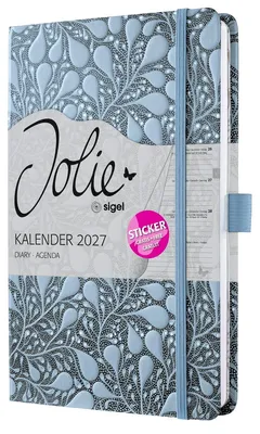 Obrázok produktu pre Týždenný kalendár Jolie 2027, cca formát A5, stredne modrý, čierny