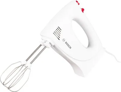 Produktbild von Bosch MFQP1000, Handmixer, Rot, Weiß, Mixen, Tasten, Drehregler, Kunststoff, 300 W