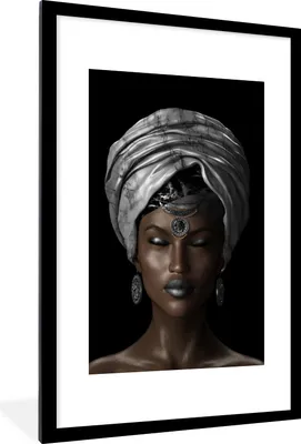 Produktbild von MuchoWow® MuchoWow® Gerahmtes Poster Frauen - Accessoires - Schwarz - Weiß 60x90 cm - Poster mit zchwarzem Bilderrahmen - Dekoration - Wandposter Wohnzimmer - Hochwertig