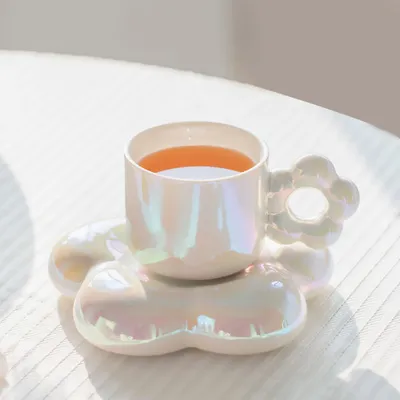 Produktbild von Keramikbecher Trinkbecher  Kaffeetasse  Designbecher  Tasse Weiß 250ml /JBBHH/