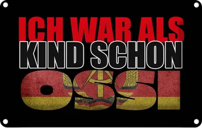 Produktbild von vianmo Blechschild 20x30 cm ich war als Kind schon Ossi Dekoration Spruch Zitat