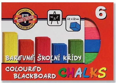 Obrázek produktu pro Koh-i-noor křída školní barevná - 6 barev