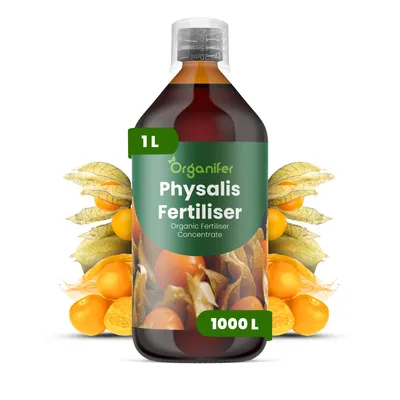 Zdjęcie produktu dla Physalis Nawóz Płynny 1 L – 2-1-8 NPK – Do Physalis – Podporuje Silny Wzrost i Bohatú Úrodu Plodov – Organifer