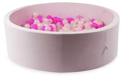 Produktbild von Trockenbecken 130x40 Velvet Soft Light Pink mit 700 Bällen: transparent, opaleszierend, hellrosa, rosa
