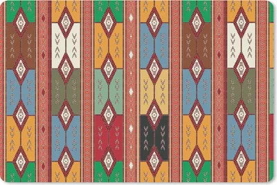 Produktbild von MuchoWow® Schreibtischunterlage Geometrie - Muster - Südamerika 60x40 cm - XXL Mauspad - Großes Mauspad