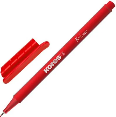 Obrázek produktu pro Kores FL28103, 12 kusů, Červená, Jemný hrot, Šedá, Červená, Kulatý, 0,4 mm