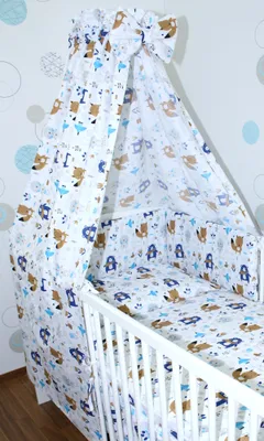 Produktbild von Vollstoff Himmel für Baby Bett Vollstoffhimmel Betthimmel 11. Waldtiere
