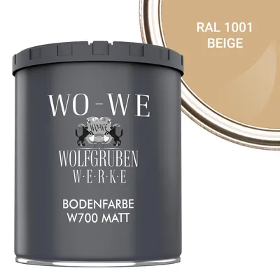 Produktbild von Betonfarbe Bodenfarbe Bodenbeschichtung MATT W700 Beige RAL 1001 - 750ml