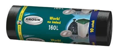 Zdjęcie produktu dla Grosik Worek na Śmieci Bardzo Wytrzymałe 160 litrów 10 sztuk
