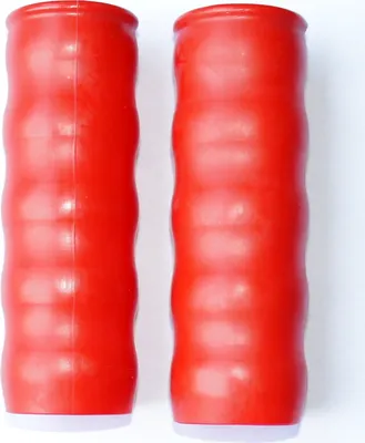 Produktbild von 2x 33 mm Griff Wellengriff Schubkarre Sackkarre Stangen Rohre ROT 33,5 - 34 mm
