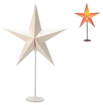 Weihnachtstern Tischlampe Papierstern H65cm 220V An/Aus Schalter
