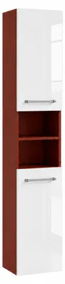 Productafbeelding van Badkamerkast ALVA wit hoogglans 30 x 170 x 33 cm hoge hangkast badkamermeubel