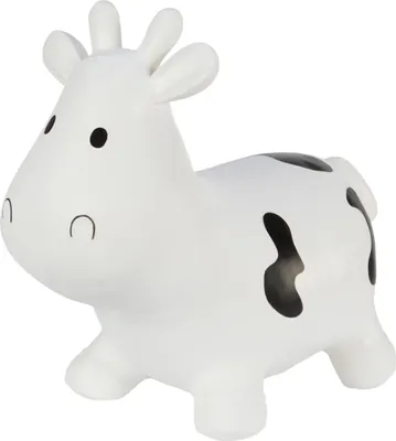 Immagine prodotto di Hoppimals animale gonfiabile mucca bianca con pompa giocattolo gonfiabile in gomma di alta qualità e resistente