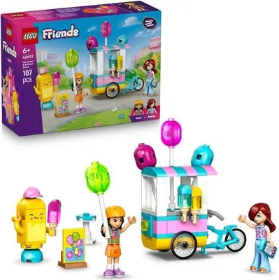 Produktbild von LEGO Friends 42692 Eis- und Ballonstand, Bauspielzeug, Triporteur, Mini-Puppen Liann und Paisley