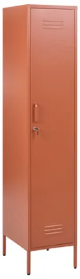 Produktbild von BELIANI Metallschrank Goldbraun Stahl 185cm hoch Modern mit abschließbarer Tür Kleiderstange 2 Türhaken 5 Fächern Wohnzimmer Schlafzimmer Büro Archiv