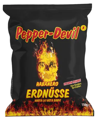 Obrázek produktu pro Arašídy Pepper Devil Habanero, intenzivně pikantní chuť, balení 150g