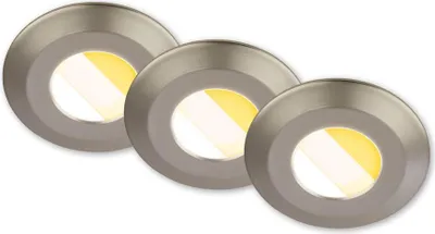 Immagine prodotto di Set da 3 faretti da incasso a LED per bagno lampade da incasso a LED per bagno spot CTS piatti Ra90